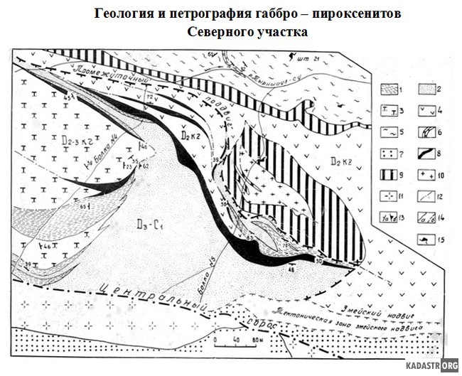 Геологическая карта района участка балок № 4,5,6